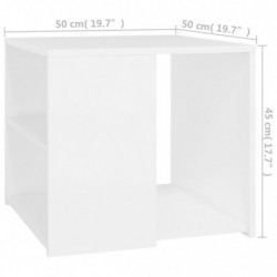Beistelltisch Weiß 50x50x45 cm Holzwerkstoff