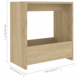 Beistelltisch Sonoma-Eiche 50x26x50 cm Spanplatte