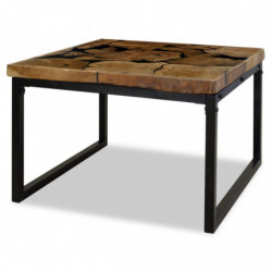 Couchtisch Teak Harz 60 x 60 x 40 cm