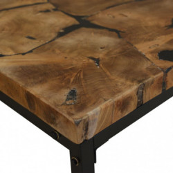 Couchtisch Teak Harz 60 x 60 x 40 cm