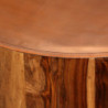 Couchtisch Massivholz und Stahl 68 cm