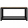 Couchtisch Grau und Schwarz 90x45x45 cm MDF und Eisen