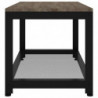 Couchtisch Grau und Schwarz 90x45x45 cm MDF und Eisen