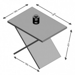 FMD Couchtisch Weiß