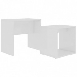 Couchtisch-Set Weiß 48 x 30 x 45 cm Spanplatte