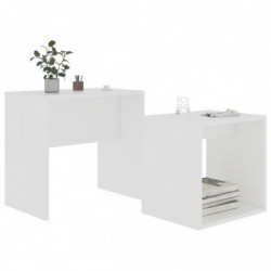 Couchtisch-Set Weiß 48 x 30 x 45 cm Spanplatte