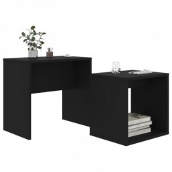 Couchtisch-Set Schwarz 48 x 30 x 45 cm Spanplatte