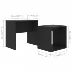 Couchtisch-Set Schwarz 48 x 30 x 45 cm Spanplatte