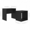 Couchtisch-Set Schwarz 48 x 30 x 45 cm Spanplatte