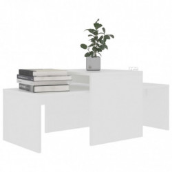 Couchtisch-Set Weiß 100x48x40 cm Spanplatte