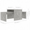 Couchtisch-Set Betongrau 100x48x40 cm Spanplatte