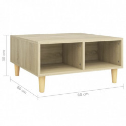 Couchtisch Sonoma-Eiche 60x60x30 cm Spanplatte