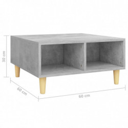 Couchtisch Betongrau 60x60x30 cm Spanplatte