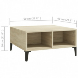 Couchtisch Sonoma-Eiche 60x60x30 cm Spanplatte