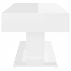 Couchtisch Hochglanz-Weiß 96x50x45 cm Spanplatte