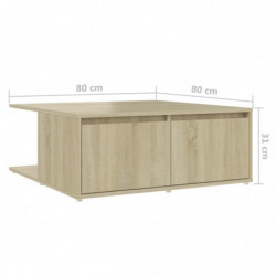 Couchtisch Sonoma-Eiche 80x80x31 cm Spanplatte