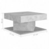 Couchtisch Betongrau 57x57x30 cm Spanplatte