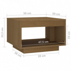 Couchtisch Honigbraun 50x50x33,5 cm Kiefer Massivholz