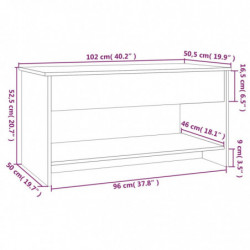 Couchtisch Weiß 102x50x52,5 cm Holzwerkstoff