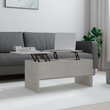 Couchtisch Betongrau 102x50,5x46,5 cm Holzwerkstoff