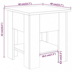 Couchtisch Schwarz 40x40x42 cm Holzwerkstoff