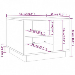 Couchtisch Schwarz 55x55x43 cm Spanplatte