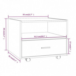 Couchtisch Betongrau 55x55x40 cm Holzwerkstoff