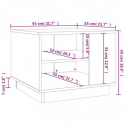 Couchtisch Grau Sonoma 55x55x43 cm Spanplatte