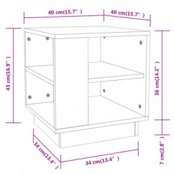 Couchtisch Braun Eichen-Optik 40x40x43 cm Holzwerkstoff