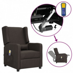 Massagesessel mit Aufstehhilfe Taupe Stoff
