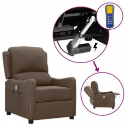 Massagesessel mit Aufstehhilfe Taupe Stoff