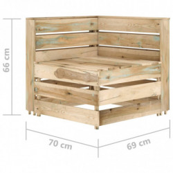 Garten-Paletten-Ecksofa Imprägniertes Kiefernholz