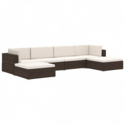 Modular-Sofa-Mittelteil 1 Stk. + Auflagen Poly Rattan Schwarz