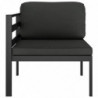 Modular-Sofa-Eckteil 1 Stk. mit Kissen Aluminium Anthrazit