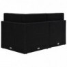 Modulares 2-Sitzer-Sofa Poly Rattan Schwarz