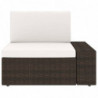 Modulares 2-Sitzer-Sofa Poly Rattan Braun