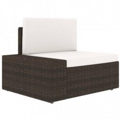 Modulares 2-Sitzer-Sofa Poly Rattan Braun