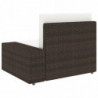 Modulares 3-Sitzer-Sofa Poly Rattan Braun