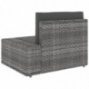 Modulares Sofa-Eckteil mit Armlehne (links) Poly Rattan Grau