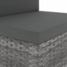 Modulares Sofa-Eckteil mit Armlehne (links) Poly Rattan Grau