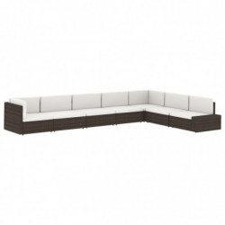 Modulares Sofa-Eckteil mit Armlehne (links) Poly Rattan Grau