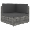 Modulares 2-Sitzer-Sofa Poly Rattan Grau