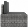 Modulares 2-Sitzer-Sofa Poly Rattan Grau