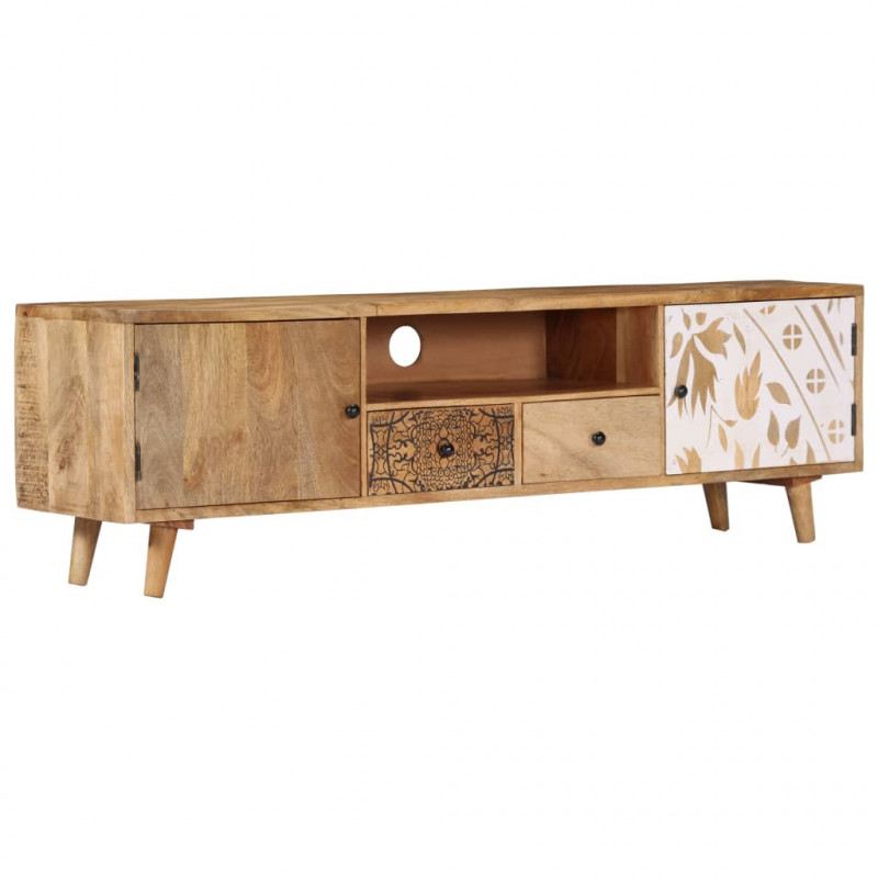 TV-Schrank 140 x 30 x 40 cm Massivholz Mango