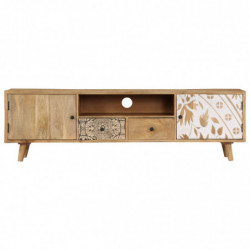 TV-Schrank 140 x 30 x 40 cm Massivholz Mango