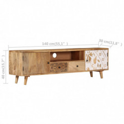 TV-Schrank 140 x 30 x 40 cm Massivholz Mango