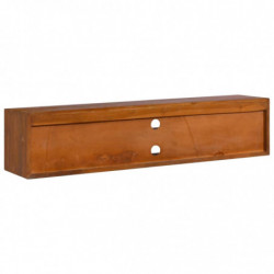 Wand-TV-Schrank 135x30x30 cm Teak Massivholz