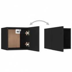 6-tlg. TV-Schrank-Set Schwarz Spanplatte