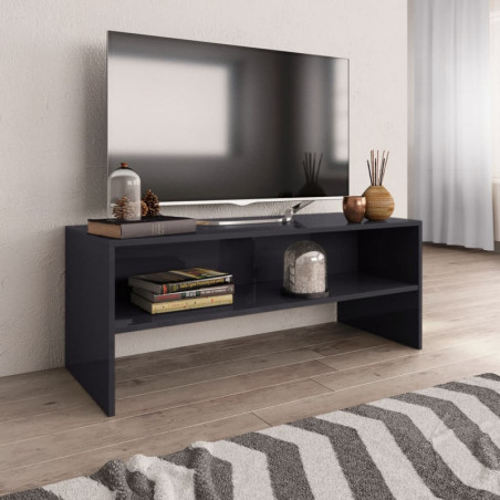 TV-Schrank Hochglanz-Grau 100x40x40 cm Holzwerkstoff