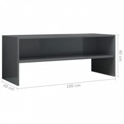 TV-Schrank Hochglanz-Grau 100x40x40 cm Holzwerkstoff